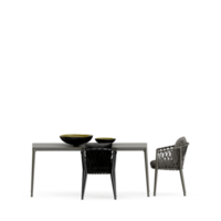 conjunto de mesa isométrica render 3d frontal png