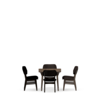 conjunto de mesa isométrica render 3d frontal png