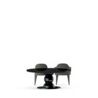 Isometric Table set front 3D render png