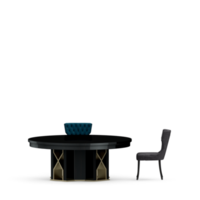 Isometric Table set front 3D render png