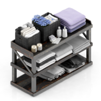 Isometric towels 3D isolated render png