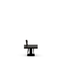 Isometric Table set front 3D render png