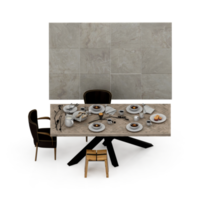 conjunto de mesa isométrica perspectiva 3d render png