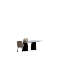 rendu 3d de la perspective de l'ensemble de table isométrique png