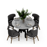 Isometric Table set Perspective 3D render png