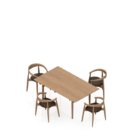Isometric Table set Perspective 3D render png