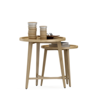 Isometric Table set front 3D render png