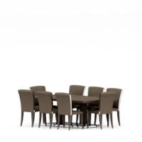 conjunto de mesa isométrica render 3d frontal png