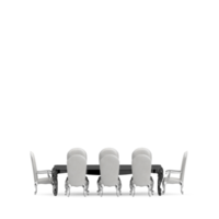 conjunto de mesa isométrica render 3d frontal png