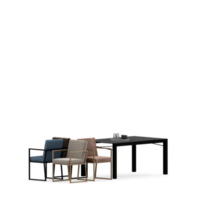 Isometric Table set front 3D render png