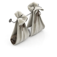 Isometric towels 3D isolated render png