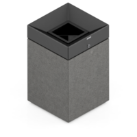 Isometric Trash Cans 3D Render png