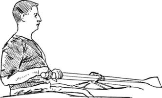 Rowing vintage illustration. vector
