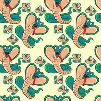 Snakes pattern, illustration, vector on white background