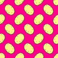 Delicious kiwano, seamless pattern on pink background. vector