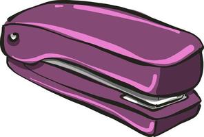 Purple stapler, illustration, vector on white background.