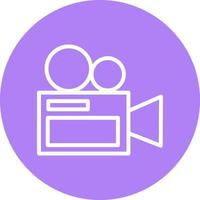 Wedding video camera, illustration, vector on a white background.