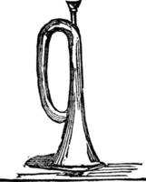 Trumpet, vintage illustration. vector