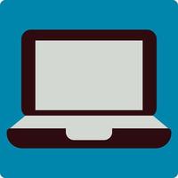 Small notebook pc, illustration, vector, on a white background. vector