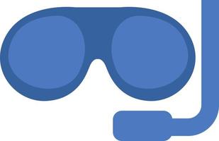 Gafas de mar azul, ilustración, vector sobre fondo blanco.