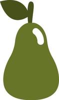 Green autumn pear, illustration, vector, on a white background. vector