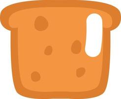 Bakery toast, illustration, vector on a white background.