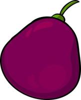 Fresh eggplant, illustration, vector on a white background.