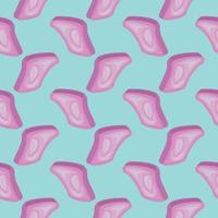 Violet sliced bread ,seamless pattern on blue background. vector