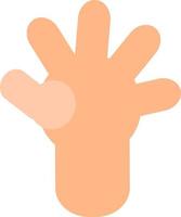 Five fingers, illustration, vector on a white background.