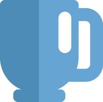 Light blue tea mug, illustration, vector on a white background.