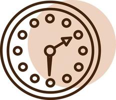 Round wall clock, illustration, vector, on a white background. vector