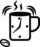 Time for coffee, illustration, vector, on a white background. vector