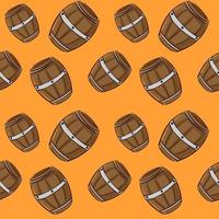 Barrels pattern, illustration, vector on white background.