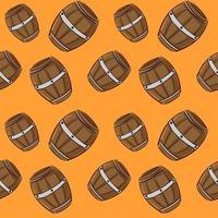 Barrels pattern, illustration, vector on white background.