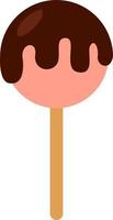 Delicious cake pop, illustration, vector on a white background.