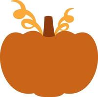 Thanksgiving pumpkin, illustration, vector on a white background.