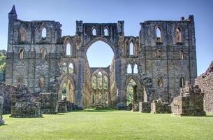 Archs at Rievaulx Abbey ruins in North York moors national Park, Yorkshire United Kingdom photo