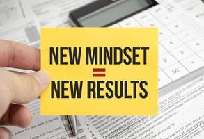 New Mindset - New Results on yellow sticker and calculator photo