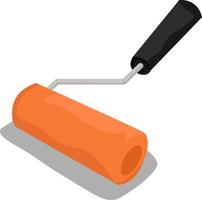 Paint roller, illustration, vector on white background