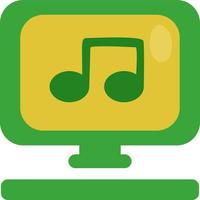 Computer music player, illustration, vector on a white background.