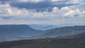 Panorama of high mountains in Thailand wonderful rainy season landscape in the mountains have the whole sky clouds and mist. photo