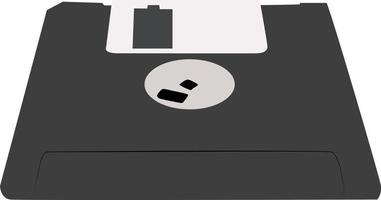 Floppy disk, illustration, vector on white background.