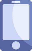 Blue mobile phone, illustration, vector on a white background