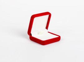 Empty red box for ring isolated photo