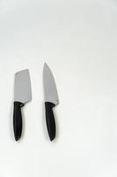 steel kitchen knives, isolated on white, metal kitchen knives, mexico photo