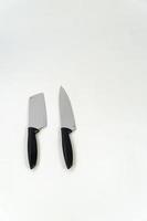 steel kitchen knives, isolated on white, metal kitchen knives, mexico photo