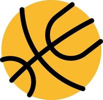 Basketball ball, illustration, vector on a white background.