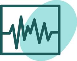 Blue heartbeat, illustration, vector on a white background.