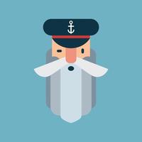 Sailor man, illustration, vector on white background.