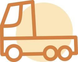 Naked truck, illustration, vector, on a white background. vector
